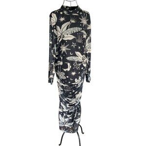 FARM RIO Cerrado Sky Dress Black Size XL